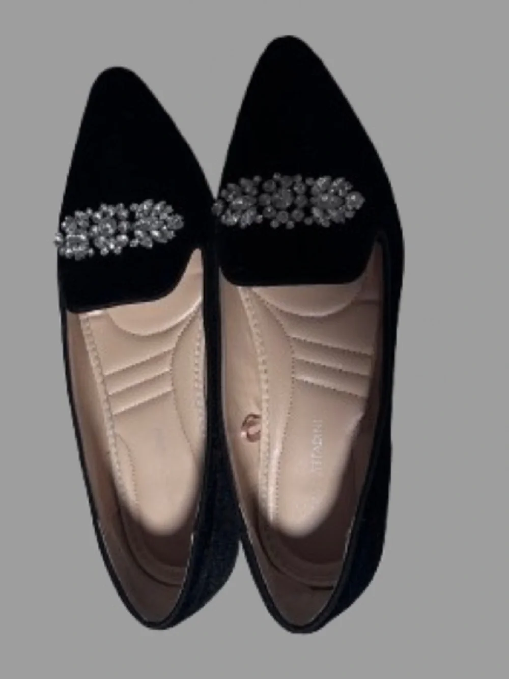Adrienne Vittadini Palo black velvet flats